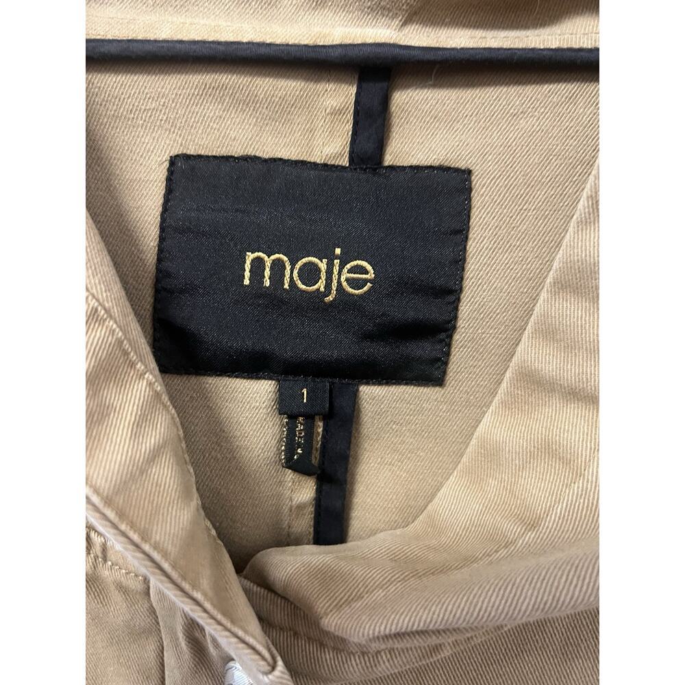 Maje Oversized Cotton Coat Camel Size 1 Small Can Fit M & L - Picture 9 of 11